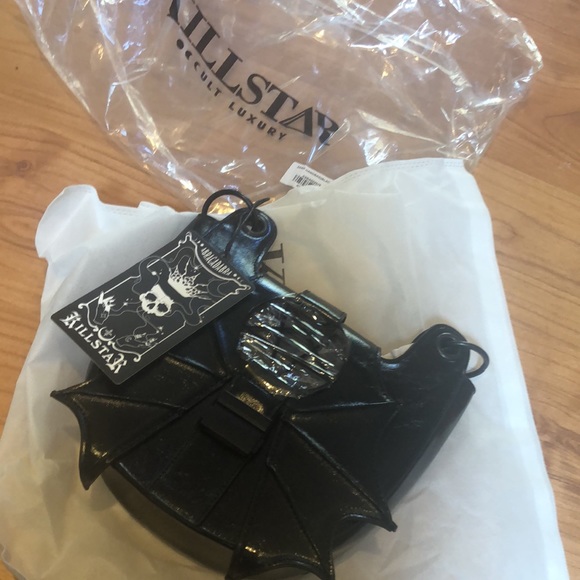killstar Bat Pentagramn Zana Handbag purse nwt - Picture 7 of 12